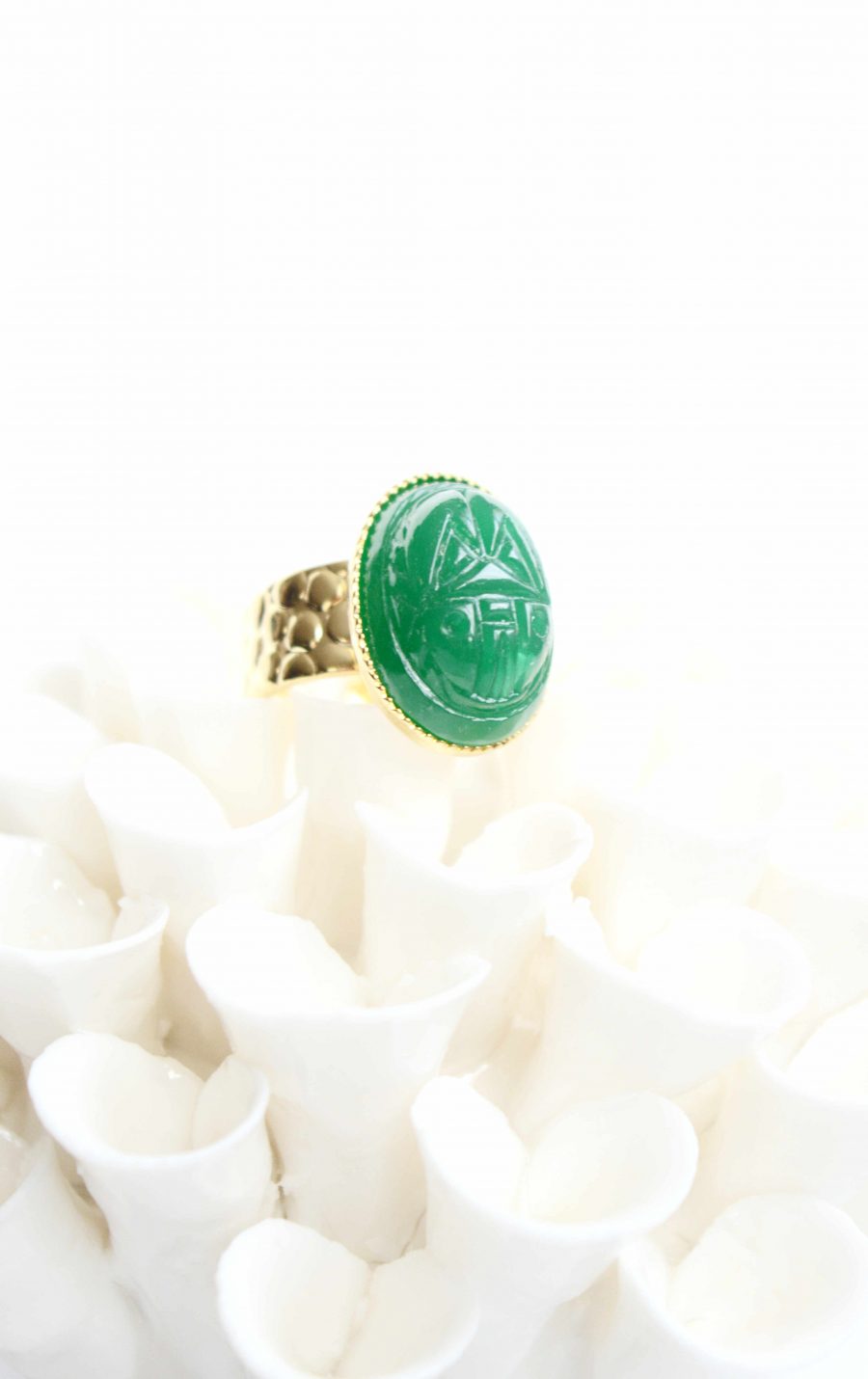 Bague Scarabée Réglable En Alliage Doré – Fantaisie, Neuf Sans Emballage