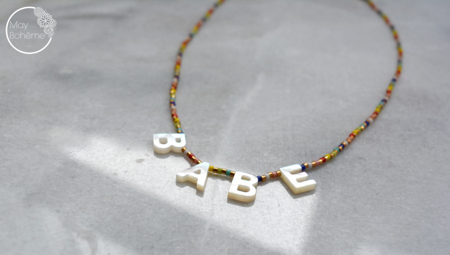 Collier « Grace » En Perles - Rocaille, Verre Et Nacre, Multicolore, Neuf Avec étiquettes