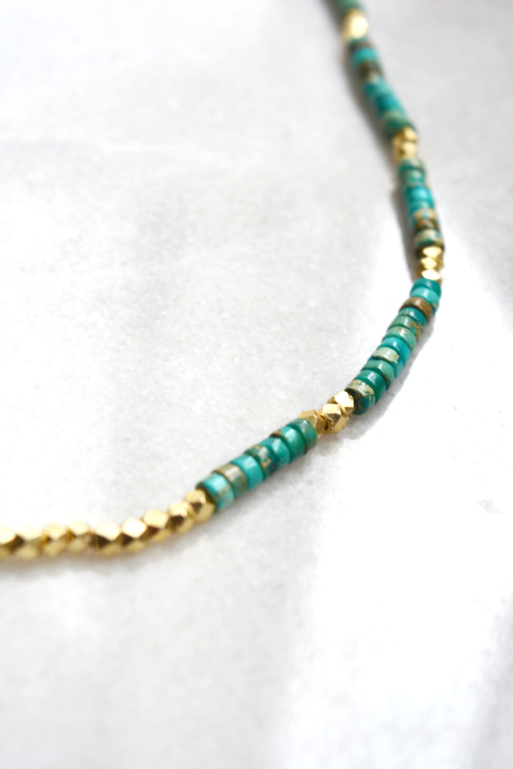 collier perles hieshi bleu turquoise