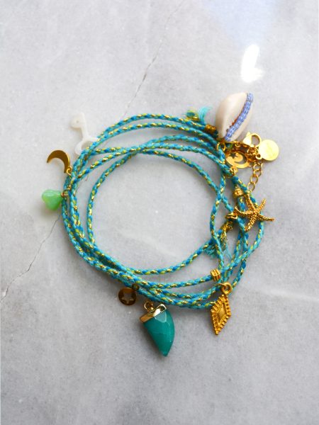 Sautoir Beau Bohème - Sautoir lien coton pendentifs
